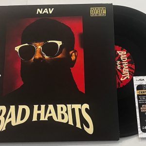 NAV RAPPER SIGNED BAD HABITS LP VINYL RECORD ALBUM JSA COA