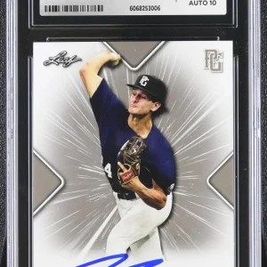 ROMAN ANTHONY SIGNED 2021 LEAF PERFECT GAME ROOKIE CARD #88 CGC 8 JSA 10 AUTO