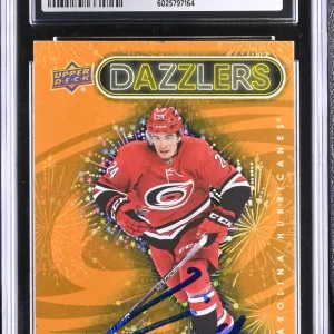 SETH JARVIS SIGNED 2021-22 UPPER DECK DAZZLERS CARD #DZ-108 CGC 9 JSA 10 AUTO
