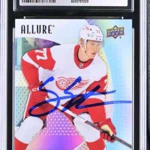 SIMON EDVINSSON SIGNED 2023-24 UPPER DECK ALLURE CARD 147 CGC 9 JSA 9 AUTO