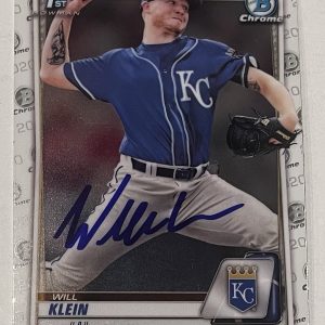 WILL KLEIN SIGNED 2020 BOWMAN CHROME DRAFT ROOKIE BASEBALL CARD DODGERS AUTO