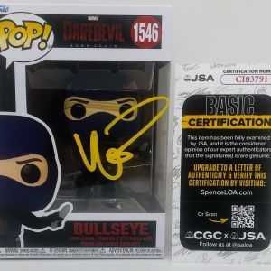 WILSON BETHEL SIGNED BULLSEYE POP FUNKO FIGURE DAREDEVIL BORN AGAIN JSA COA