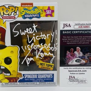 TOM KENNY SIGNED SPONGEBOB SQUAREPANTS POP FUNKO FIGURE HOT TOPIC JSA COA