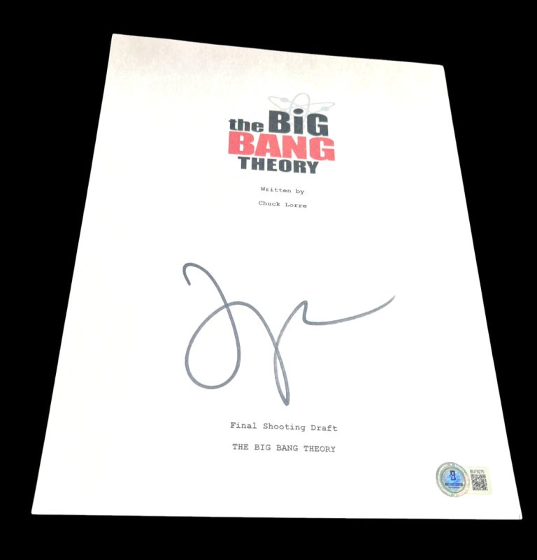 JIM PARSONS SIGNED AUTOGRAPH TELEVISION SCRIPT BIG BANG THEORY BECKETT BAS D