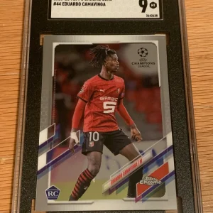 2020-21 Topps Chrome UEFA Eduardo Camavinga #44 RC SGC 9