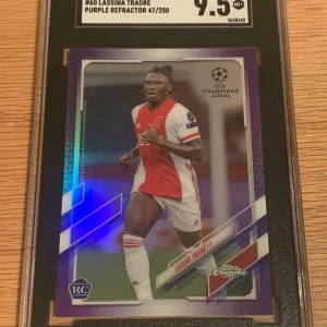2020-21 Topps Chrome Lassina Traore Purple Refractor /250 ROOKIE RC #60 SGC 9.5