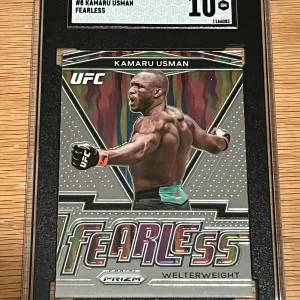 2021 UFC Panini Prizm Fearless Kamaru Usman 1st Year Insert SP SGC 10 GEM MINT