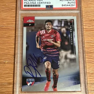 2021 MLS Topps Chrome Ricardo Pepi Signed Auto Autograph Dallas MLS #174 PSA