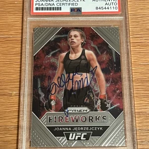 2021 Panini PRIZM UFC #180 JOANNA JEDRZEJCZYK FIREWORKS SIGNED AUTO RC PSA/DNA