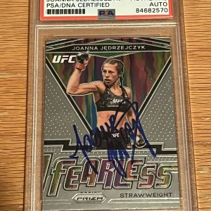 2021 Panini PRIZM UFC JOANNA JEDRZEJCZYK FEARLESS SIGNED AUTO RC PSA/DNA