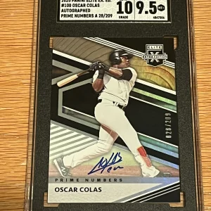 2020 Panini Elite OSCAR COLAS Prime Numbers AUTO RC Rookie /209 SGC 9.5/10 MINT
