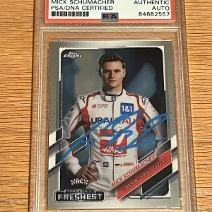 2021 Topps Chrome Formula 1 F1 Mick Schumacher Signed Auto RC PSA/DNA PAINT PEN