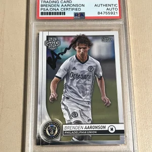 2020 Topps MLS #178 Brenden Aaronson 22 Under 22 SIGNED AUTO RC ROOKIE PSA/DNA