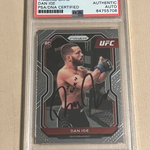 2021 Prizm UFC Debut Edition MMA #70 Dan Ige Base Card RC Rookie Signed Auto PSA
