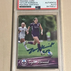 Taylor Kornieck SIGNED AUTO 2021 Parkside NWSL Soccer Base Set #148 PSA/DNA