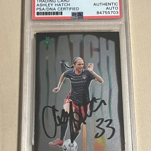 2021 Parkside NWSL Volume 2 Luminescent Ashley Hatch Signed Auto Rookie RC PSA