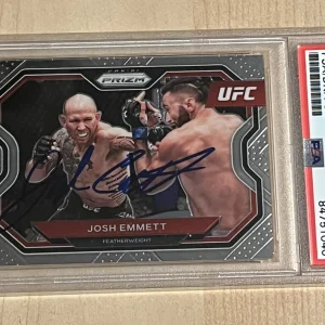 2021 Panini Prizm UFC MMA Card Josh Emmett SIGNED AUTO Mint #121 PSA/DNA