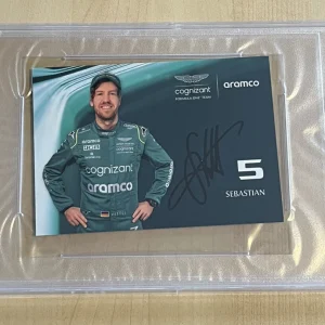 SEBASTIAN VETTEL Signed Auto Formula 1 Driver Card F1 LEGND Star PSA/DNA SLAB