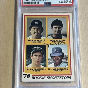 1978 BREWERS Paul Molitor signed ROOKIE card Topps #707 PSA/DNA Slab AUTO RC