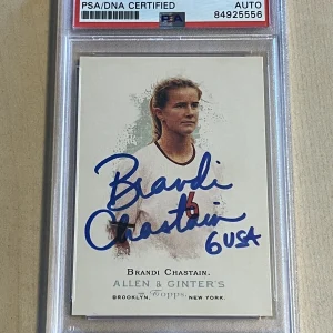 Brandi Chastain SIGNED AUTOGRAPH 2006 Topps Allen & Ginter Card USA PSA/DNA