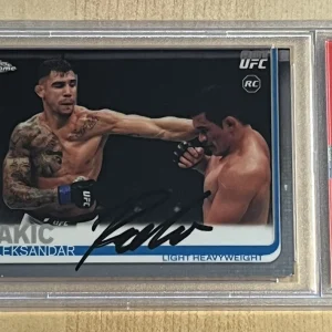 2019 Topps Chrome UFC Aleksandar Rakic Signed Rookie RC Auto #64 PSA/DNA