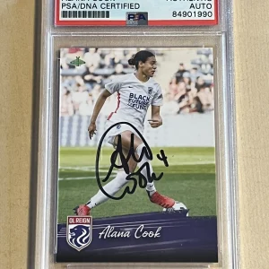 Alana Cook SIGNED 2021 Parkside NWSL Soccer Trading Card OL Reign USWNT PSA/DNA