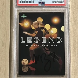 2021 Parkside NWSL Premier Edition McCALL ZERBONI "LEGEND" SIGNED AUTO PSA/DNA
