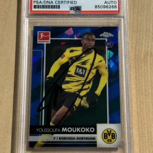 2020 Topps Chrome Sapphire #29 Youssoufa Moukoko SIGNED AUTO RC Rookie PSA