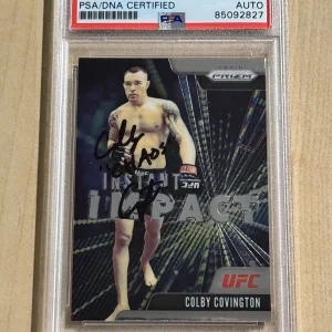 2021 Panini Prizm UFC Instant Impact Colby Covington SIGNED AUTO PSA