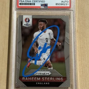 2016 Panini UEFA Euro Prizm Raheem Sterling Signed Auto #64 England PSA