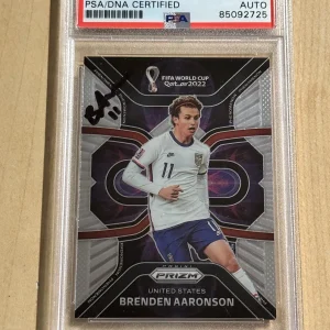 2022 Prizm Fifa World Cup - BRENDEN AARONSON SIGNED AUTO - Phenomenon PSA