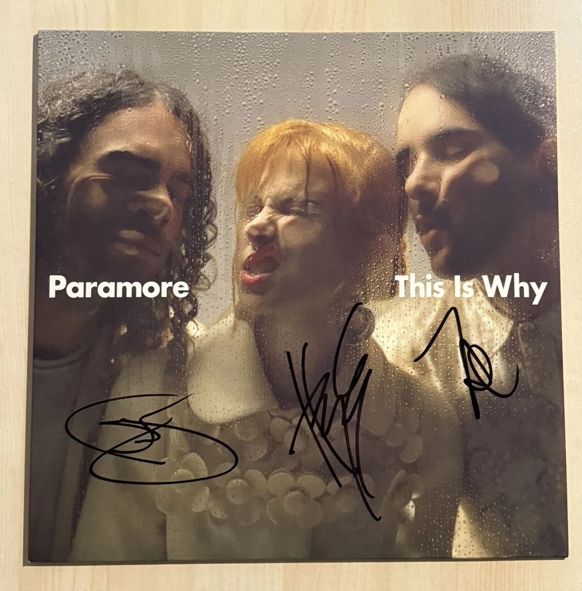 PARAMORE FULL BAND SIGNED LP VINYL RECORD ALBUM HAYLEY WILLIAMS VERY ...