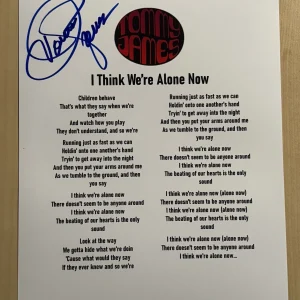 TOMMY JAMES SIGNED LYRIC SHEET AUTOGRAPHED TOMMY JAMES & THE SHONDELLS COA