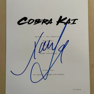 XOLO MARIDUENA SIGNED SCRIPT COVER ACTOR AUTOGRAPHED COBRA KAI SHOW STAR COA