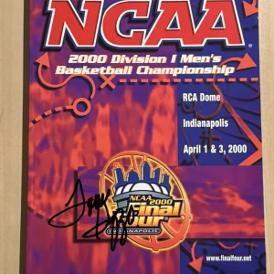 TOM IZZO SIGNED 2000 CHAMPIONSHIP PROGRAM MICHIGAN ST BASKETBALL AUTOGRAPHED COA