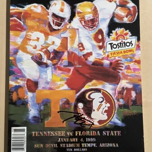 TEE MARTIN SIGNED 1999 CHAMPIONSHIP PROGRAM AUTOGRAPHED TENNESSEE VOLUNTEERS COA