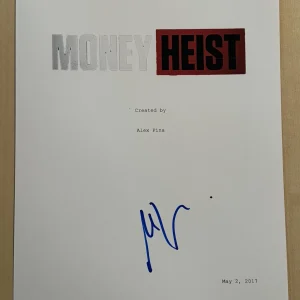 ALVARO MORTE SIGNED SCRIPT COVER ACTOR AUTOGRAPHED MONEY HEIST STAR COA