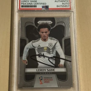 2018 Panini Prizm World Cup Soccer #93 Leroy Sane SIGNED AUTO RC Rookie PSA/DNA