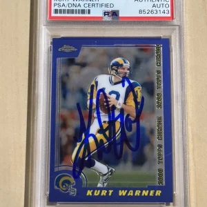 2000 Topps Chrome Kurt Warner SIGNED AUTO #CP1 St. Louis Rams PSA/DNA