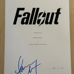 AARON MOTEN SIGNED SCRIPT COVER AUTOGRAPHED FALLOUT SHOW STAR COA