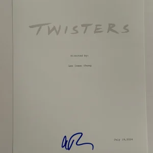 ANTHONY RAMOS SIGNED SCRIPT COVER ACTOR AUTOGRAPHED TWISTERS MOVIE RARE COA