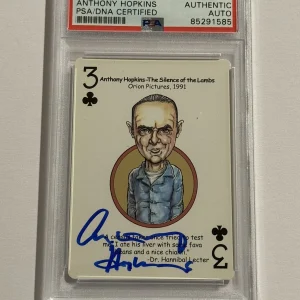 Anthony Hopkins SIGNED AUTO Actor Silence of the Lambs Playing Card Rare PSA