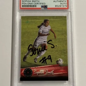 SOPHIA SMITH SIGNED AUTO 2021 Parkside NWSL #1 RC ROOKIE Portland USWNT PSA