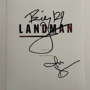 BILLY BOB THORNTON & JON HAMM SIGNED SCRIPT COVER AUTOGRAPHED LANDMAN SHOW COA