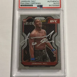 2021 Prizm UFC Jamahal Hill Prizm Rookie Card RC #42 Auto Signed PSA/DNA