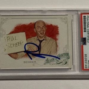 2015 Topps Allen & Ginter PAUL SCHEER #119 SIGNED AUTO PSA / DNA COA Slab