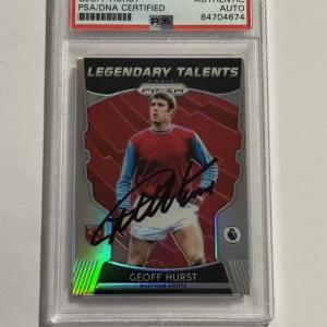 GEOFF HURST 2019-20 PANINI PRIZM #LT4 LEGENDARY TALENTS SILVER SIGNED AUTO PSA