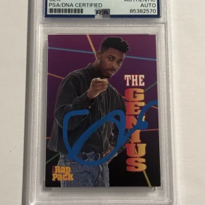 GZA The Genius Wu Tang Clan Liquid Swords Signed 1991 Rap Pack Rookie Card PSA