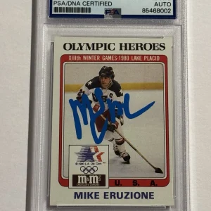 1983 Greatest Olympians #13 Mike Eruzione SIGNED AUTO OLYMPIC HEROES 80 GOLD PSA