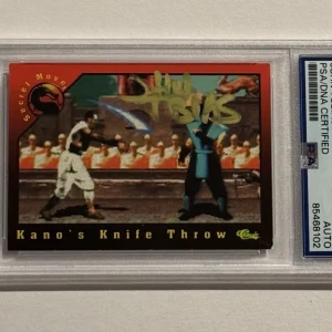 JOHN TOBIAS SIGNED AUTO 1994 CLASSIC MORTAL COMBAT TRADING CARD CREATOR PSA